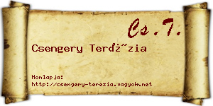 Csengery Terézia névjegykártya