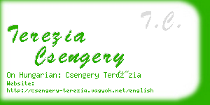 terezia csengery business card